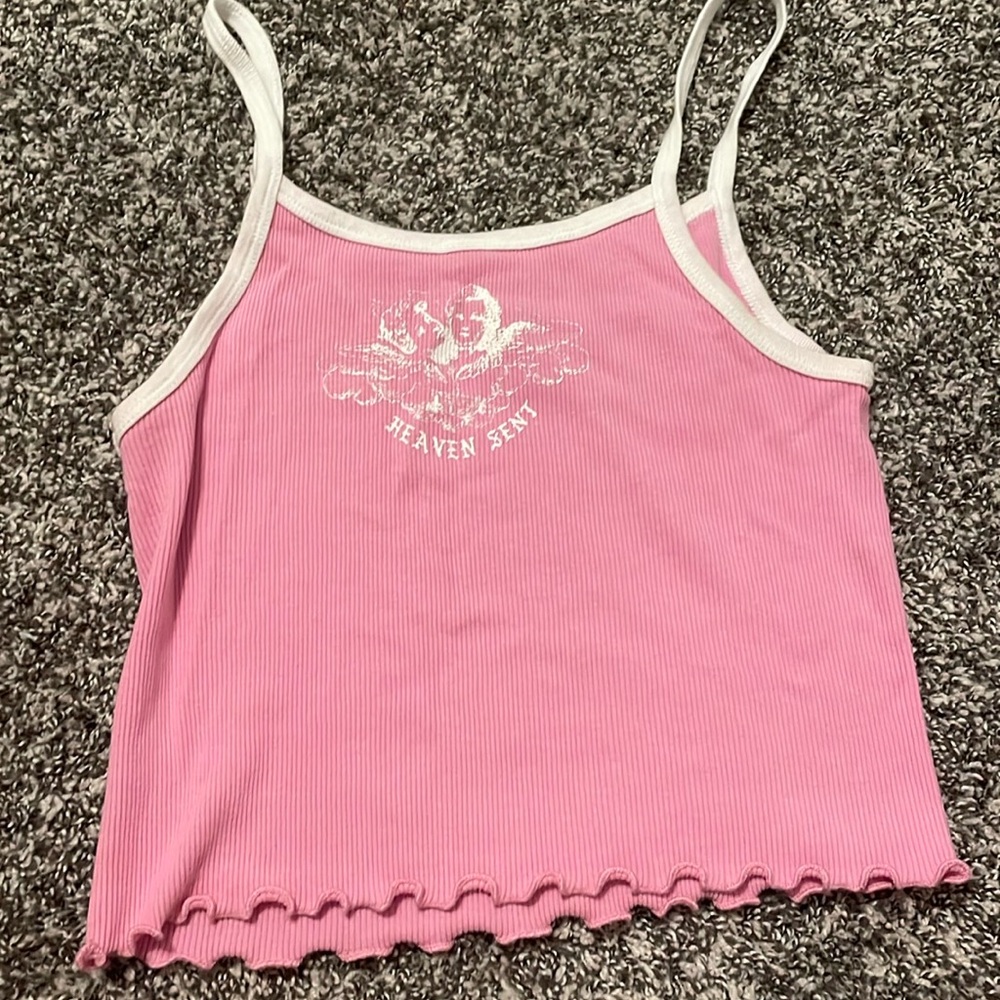 Brandy Melville heaven sent pink tank top